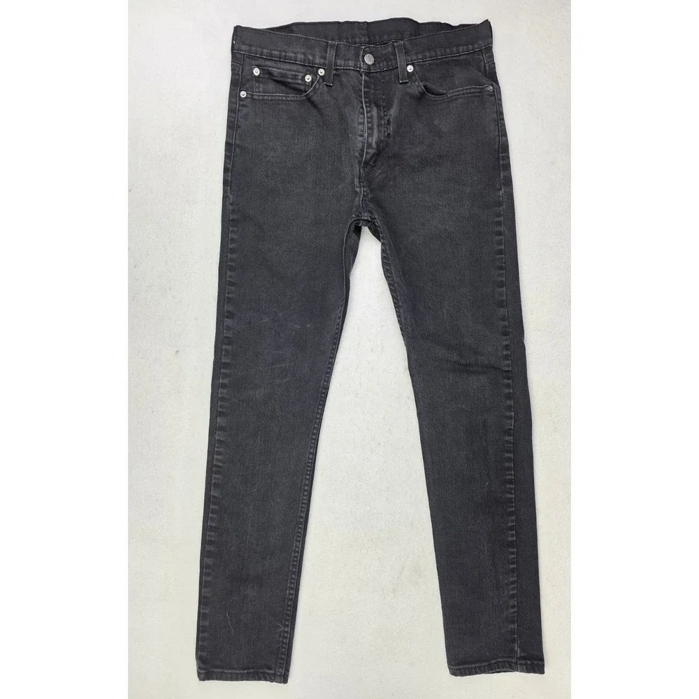 Levi's 510 Men's‎ 34x34 Skinny Fit Jean Fit Black Denim (32x31 READ)